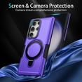 thumbnail image 6 of Cowithday for Samsung Galaxy A05s Case with Magnetic Ring Stand, [Magnetic Ring Holder] [Military Drop Protection] [Non-Slip Grip] Shockproof Soft Edge Phone Case Cover for Samsung A05s, Purple, 6 of 9