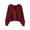 Red, variant on Women's Vintage Cardigan Sweater Women Solid Color V Neck Single Breasted Long Sleeve Cardigan Sweater (White, One Size)