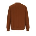 thumbnail image 6 of AXXD Womens Shirts Trendy Basic Summer 2024 Loose Button Round-Neck Long Sleeve Casual T-shirt Top Solid Blouse, 6 of 9