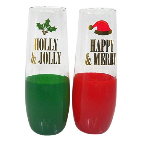 Tmd Holdings Happy Merry Jolly Color Dip Set Of 2