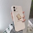 thumbnail image 5 of Compatible with iPhone 12 Case Cute Painted Design Brown Sweet Bear for Women Girls Fashion Slim Soft Flexible TPU Rubber for iPhone 12-Bear, 5 of 14