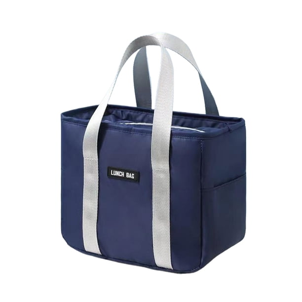 Bolsa de almuerzo grande Cateissary dibujos animados aislado impermeable Azul marino