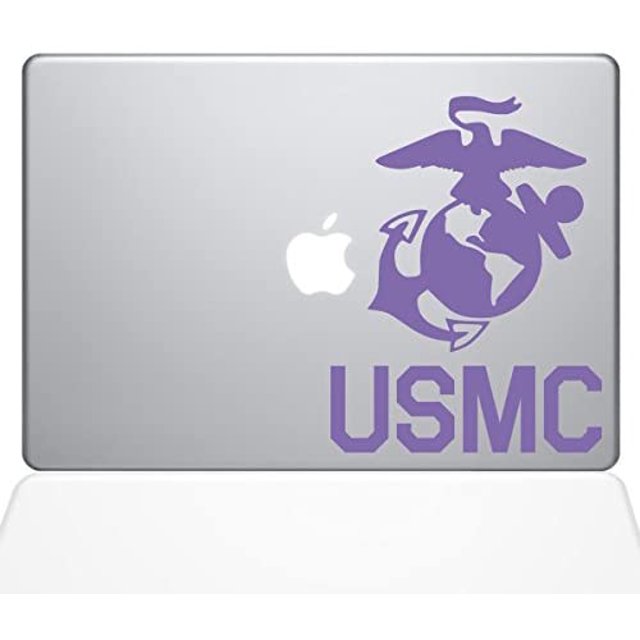 The Decal Guru USMC Logo MacBook Decal Vinyl Sticker - 13" MacBook Pro (2016 & Newer) - Lavender (1302-MAC-13X-LAV)