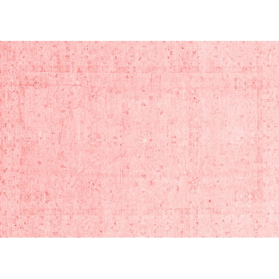 Ahgly Company Machine Washable Indoor Rectangle Oriental Red Traditional Area Rugs, 2' x 5'