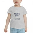 thumbnail image 2 of I Work Out. Just Kidding I Take Naps Funny Toddler T-Shirts for Boys Girls (Gray, Youth M), 2 of 5