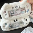 thumbnail image 2 of Hsqqdc Plush Cat Design Zipper Pouch, Compact Organizer for Cosmetics & Stationery Essentials, 2 of 7