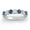 10K White Gold, variant on FINE JEWELRY 1 CT. T.W. Lab Round Lab Grown Diamond and Natural Blue Sapphrie Seven Stone Anniversary Band Ring for Women | 925 Sterling Silver Wedding Engagement Band Ring Size 9.5