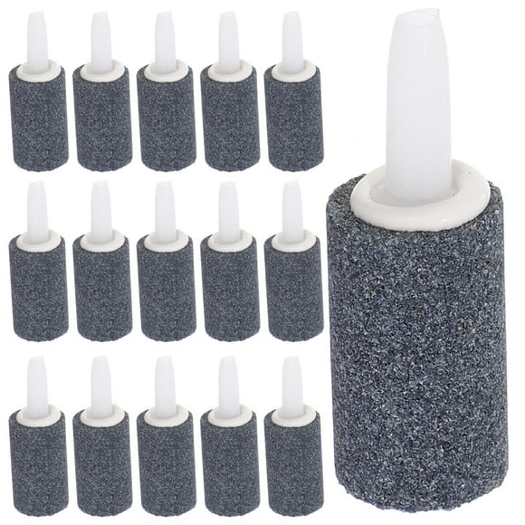 HAMPPLIES 50Pcs Aquarium Air Bubbler Black Fish Tank Bubble Stone Safe for Ornamental Fish