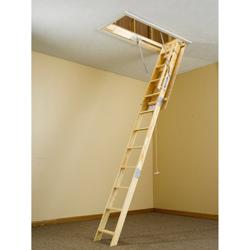 Gas Strut Aluminum 8' 10' Pull Down Attic Ladder Easy Storage Access Door Kit 