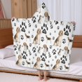 thumbnail image 5 of Beagle Dog and Footprints Hooded Bath Towel，60"x35" for Ages 3 To 12 Kids, Quick Dry Lightweight Soft Microfiber Hood Beach Towel Cover Up for Kids, 5 of 7
