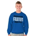 thumbnail image 4 of Worlds Greatest Father I Mean Farter Men's Big & Tall Crewneck Sweatshirt Brisco Brands 2X, 4 of 5