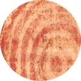 thumbnail image 1 of Ahgly Company Indoor Round Abstract Orange Modern Area Rugs, 8' Round, 1 of 4