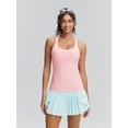 thumbnail image 2 of RUNNING GIRL Women’s Racerback Workout Tank Top with Built-in Bra Longline Ribbed Athletic Yoga Top Padded Fitness Top, 2 of 6