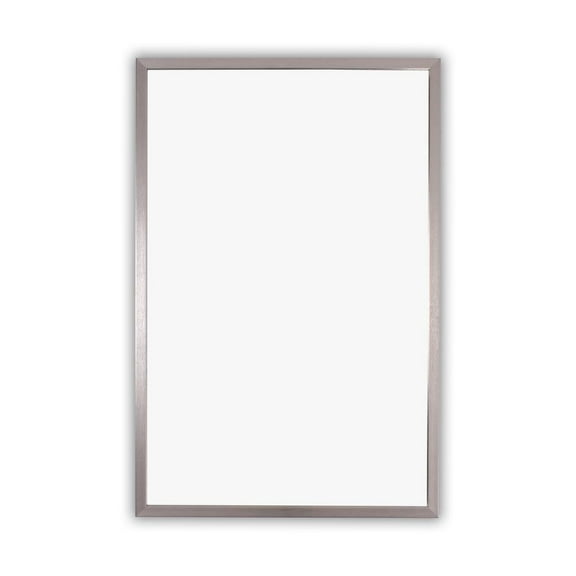 Reflection Chrome Finish Rectangular Framed Wall Mirror 33" Height