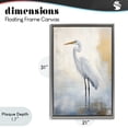 thumbnail image 4 of Stupell Industries Coastal Distressed Egret with Misty Reflection Gray Floating Frame Canvas Art, 21 x 31, by Petals Prints Design, 4 of 8