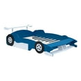 thumbnail image 5 of Harper & Bright Designs Full Size Race Car Platform Bed for Boys Girls, Wooden Car-Shaped Platform Bed Frame with Wheels, Blue, 5 of 12
