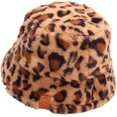 thumbnail image 6 of CoCopeaunts Cute Sweet Bucket Hat Girl Autumn Winter Leopard Pattern Plush Fisherman Hat Women's Keep Warm Thickened Basin Hat, 6 of 8