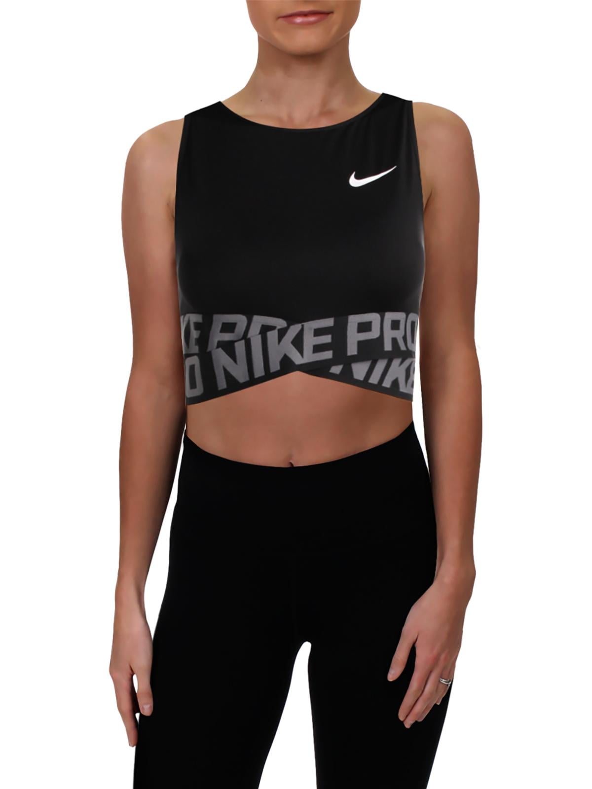 Nike - Nike Women Pro Dri-Fit Cropped Racerback Mesh Tank Top Sports Bra - Walmart.com - Walmart.com