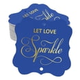thumbnail image 1 of Inkdotpot Pack Of 100 Real Gold Foil Bracket Shape Paper Tags Let Love Sparkle Wedding Favor Hang Tags, 1 of 6