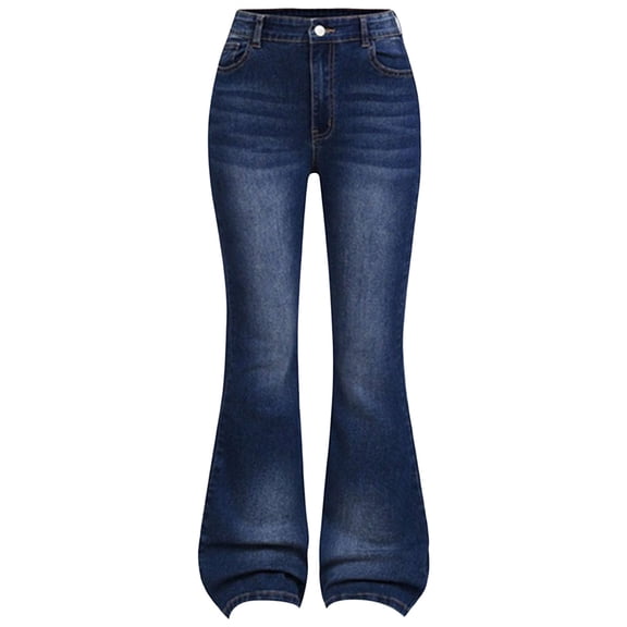 yocbz Flare Jeans For Girls Bow Jeans for Girls Baggy Wide Leg Cute High Waisted Denim Pants Boyfriend Y2K Cute Clothes Dark Blue,5-6 Years