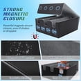 thumbnail image 4 of QLOUNI Card Storage Box for Trading Cards, 2100+ Card Deck Case with PU Leather and Magnetic Closure, TCG Storage Box, Suitable for MTG, YuGiOh, and Sports Cards, Includes 8 Card Dividers, 4 of 7