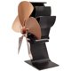 thumbnail image 2 of Para estufa de leña/leña/chimenea Ventilador de estufa de leña diseñado con 4 aspas Ventiladores de chimenea alimentados por calor Negro TP2004-4, 2 of 5