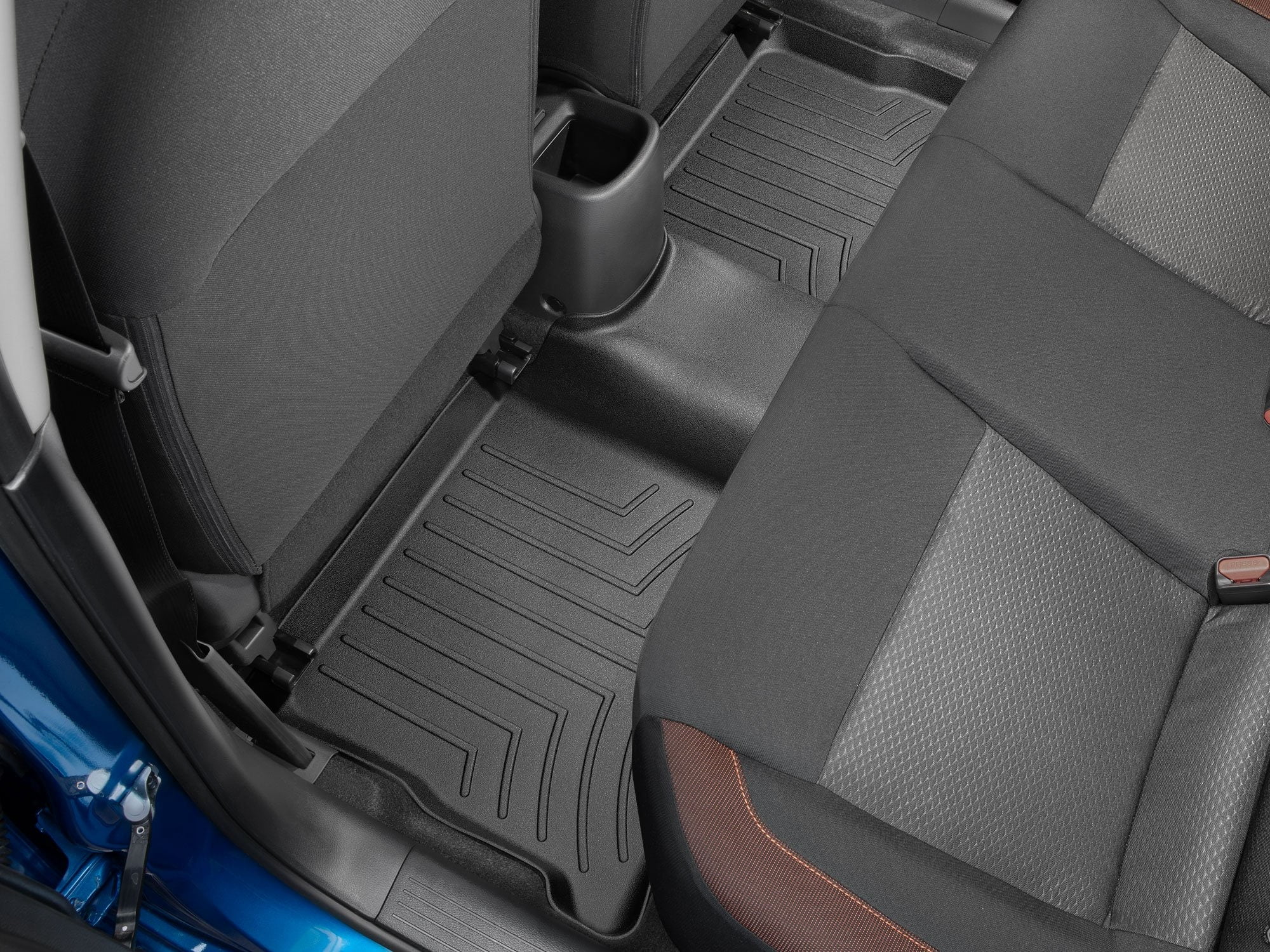 WeatherTech Custom Fit FloorLiners compatible with 2020-2025 Nissan Versa - 2nd Row, Black