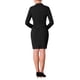 thumbnail image 3 of Vestido de trabajo de manga larga hasta la rodilla con cuello de lazo para mujer Inspire Chic 2XL negro, 3 of 4