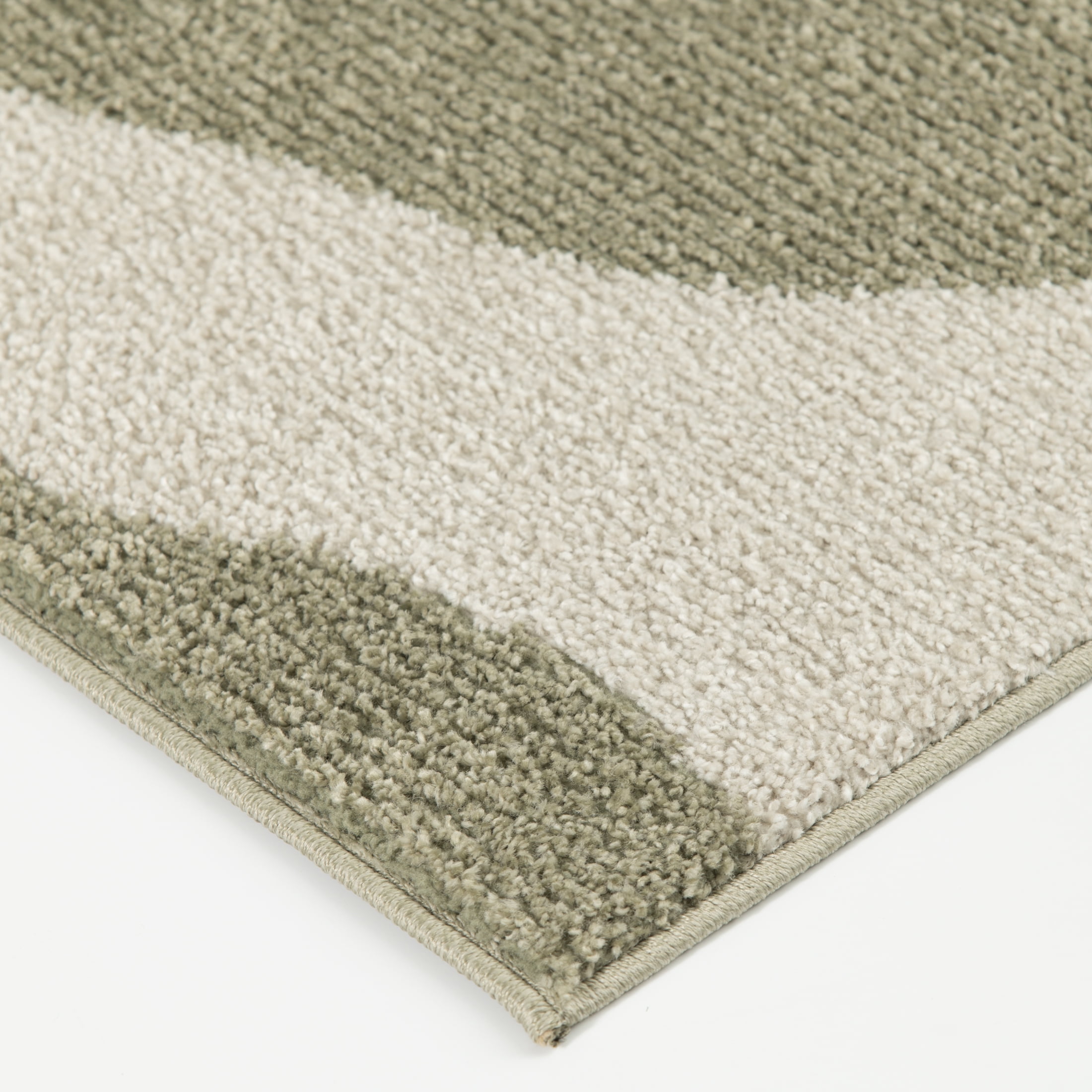 Mainstays Floral Pattern Low Pile Ivory Base with Green Leaves, Accent Runner Mat 2x6, Recommended for Hallway, Bedroom, Kitchen, and Laundry Room