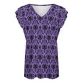 thumbnail image 4 of Haunted Mansion Short Sleeve T Shirts Summer V Neck Tops Fashion Casual Tee Shirt, 4 of 7