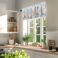 thumbnail image 5 of Coastal Marine Life Valances for Windows Beige Starfish Blue Plant Leaves Gradient Valance Curtains Rod Pocket Bathroom Small Window Treatments for Kitchen Living Room Bedroom, 42"x12", 5 of 7