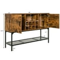 thumbnail image 4 of Costway Industrial Kitchen Buffet Sideboard 2-Door Console Table w/Open Shelf Wine Rack, 4 of 10