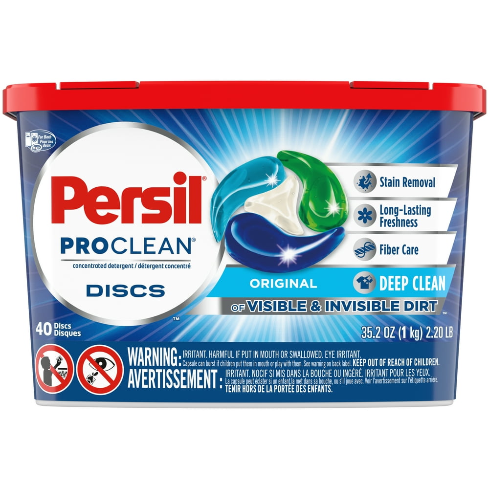 Persil Discs Laundry Detergent Packs, Original, 40 Count