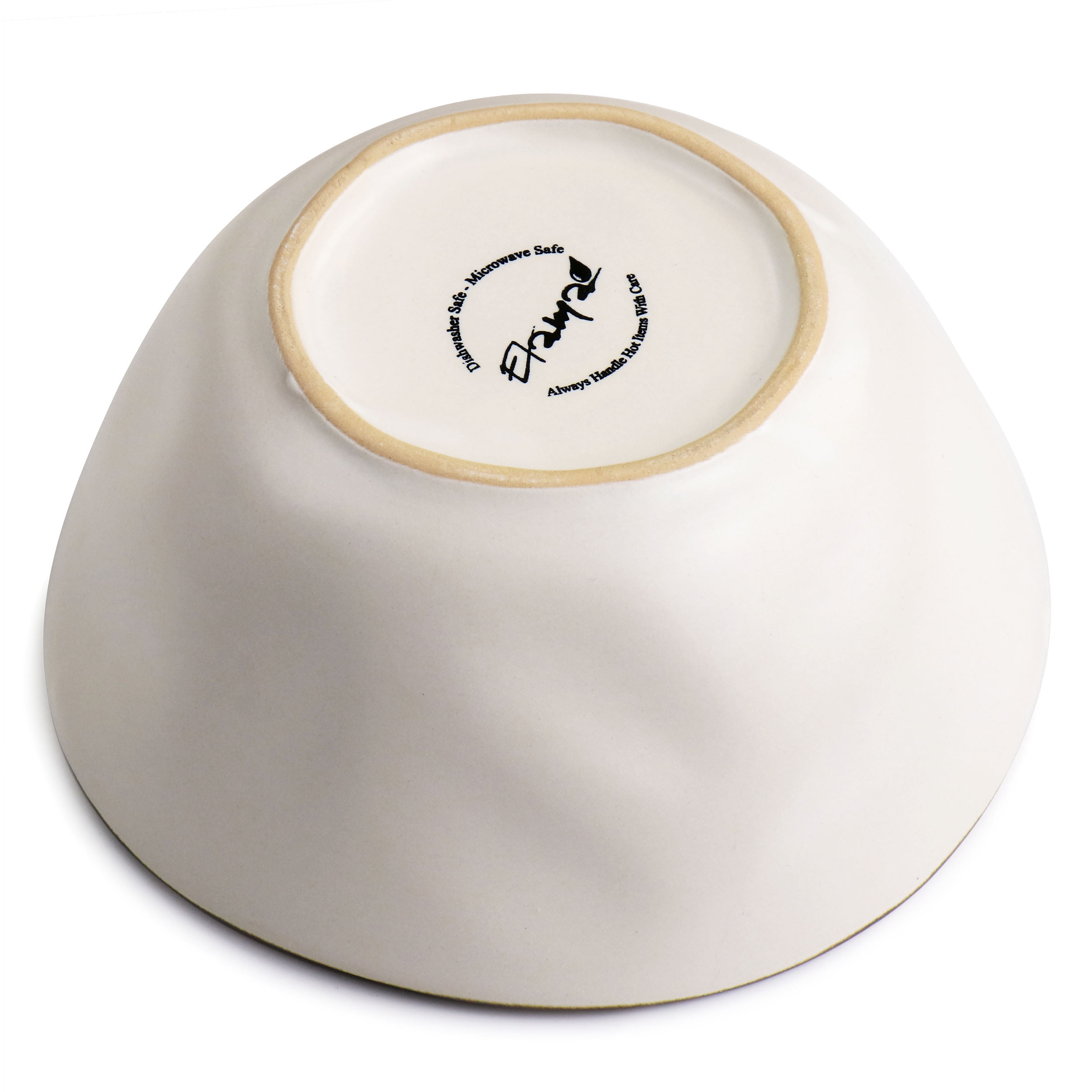 Elama Arthur 6 Piece Stoneware Mug Set in Matt White with Gold Rim