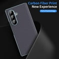 thumbnail image 2 of Dteck PU Leather Case for Samsung Galaxy Z Fold 7, Luxury Carbon Fiber Texture Plating Flip Cover Slim Hard Back Anti-Scratch Case, Black, 2 of 7