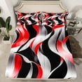 thumbnail image 2 of Erosebridal Lines Spiral Bed Sheets Set Queen Size,Geometric Stripes Bedding Sets Queen Size,Abstract Artwork Bed Sheets Queen,Breathable Swirl Room Decor,4-Piece, 2 of 7