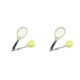 thumbnail image 1 of sweethay Paquete de 6 raquetas de tenis de simulación, llaveros portátiles, colgante deportivo, juego de llavero, suministros, regalos, esposa, verde Type2 NO2 sweethay CBP199968, 1 of 5