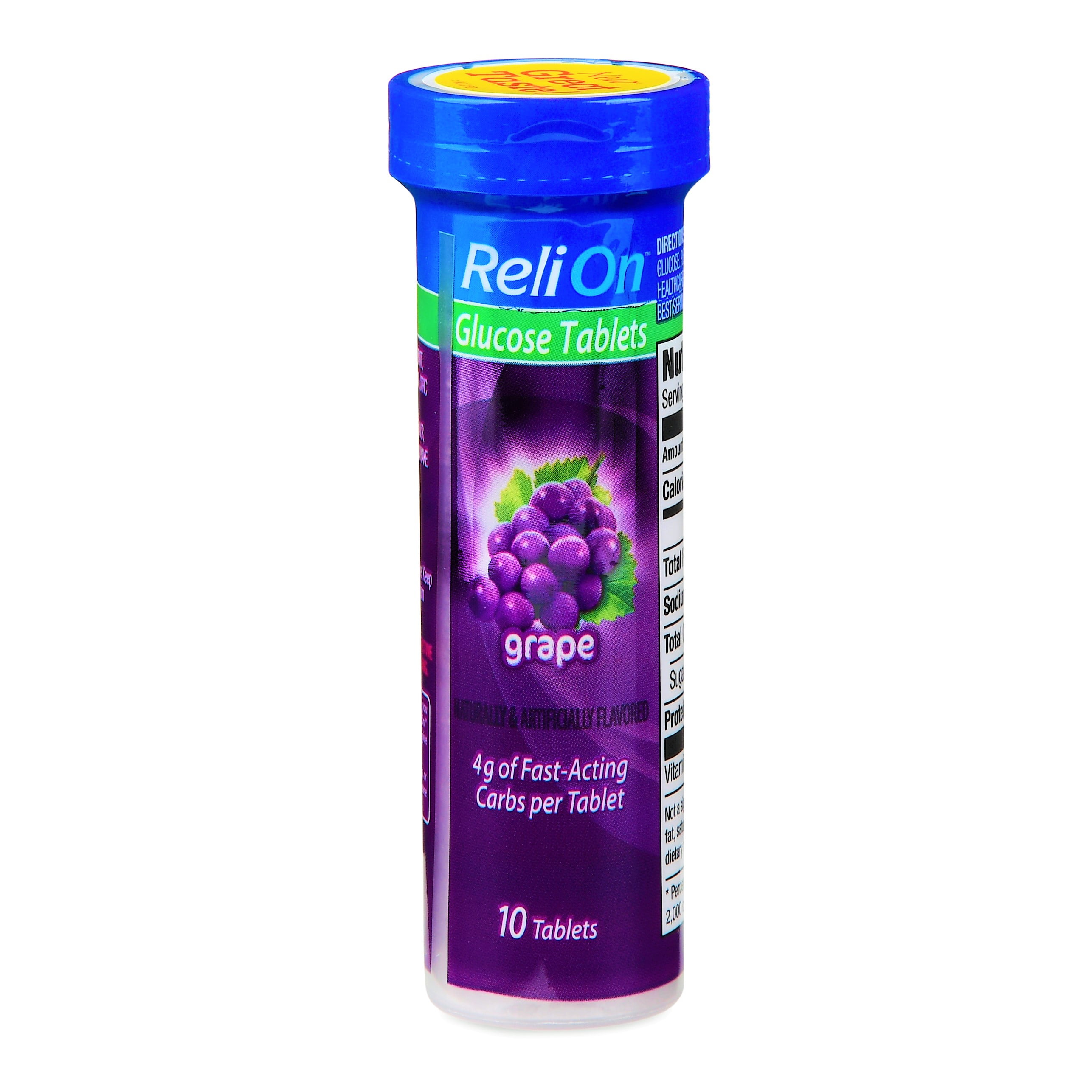 Relion Grape Glucose Tablets, 10 Ct