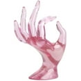 thumbnail image 3 of Namzi Desktop Decor OK Gesture Design Mannequin Hand Bracelet Ring Watch Display Stand Jewelry Holder Prop Ornament - Pink, 3 of 3