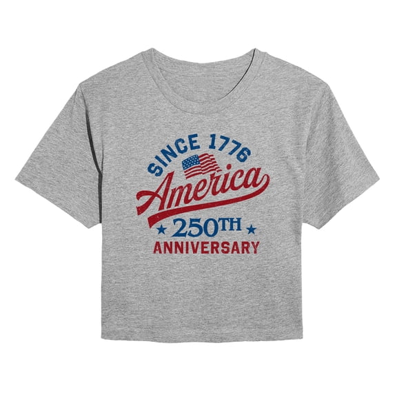 Instant Message - America 250 - Juniors Cropped Graphic T-Shirt