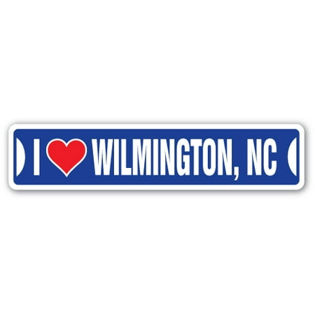 I LOVE WILMINGTON, NORTH CAROLINA Street Decal nc city state us wall road décor (Best Foot Forward Wilmington Nc)