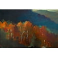 thumbnail image 2 of Barbini, Eddie 32x23 Black Ornate Wood Framed with Double Matting Museum Art Print Titled - Autumn Forest, 2 of 4