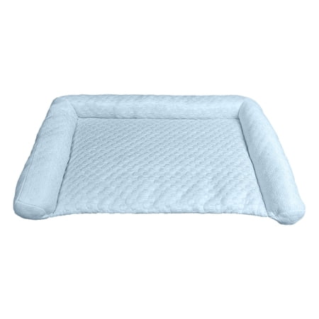 Leodye 1PCS Pet Cool Ice Mat Summer Non-toxic Cooling Fabric Breathable Design Pet Sleeping Mat for Small Medium ss Hot Weather -19.69&times;11.81in