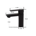 thumbnail image 3 of Monomando Lavabo U Ovalin Baño Acero 304 Corto Negro Mate Bc, 3 of 4