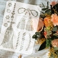 thumbnail image 3 of Tassels Painting Stencil 11.7x8.3 inch Fringe and Tassel Wall Stencil Plastic Rope Pattern Template Reusable DIY Art and Craft Stencils, 3 of 7