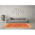 thumbnail image 3 of Ahgly Company Machine Washable Indoor Round Oriental Orange Traditional Area Rugs, 3' Round, 3 of 4