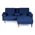 thumbnail image 2 of Sofá Cama Modular Reversible Makora Praia Lino Azul con Portavasos, 2 of 9