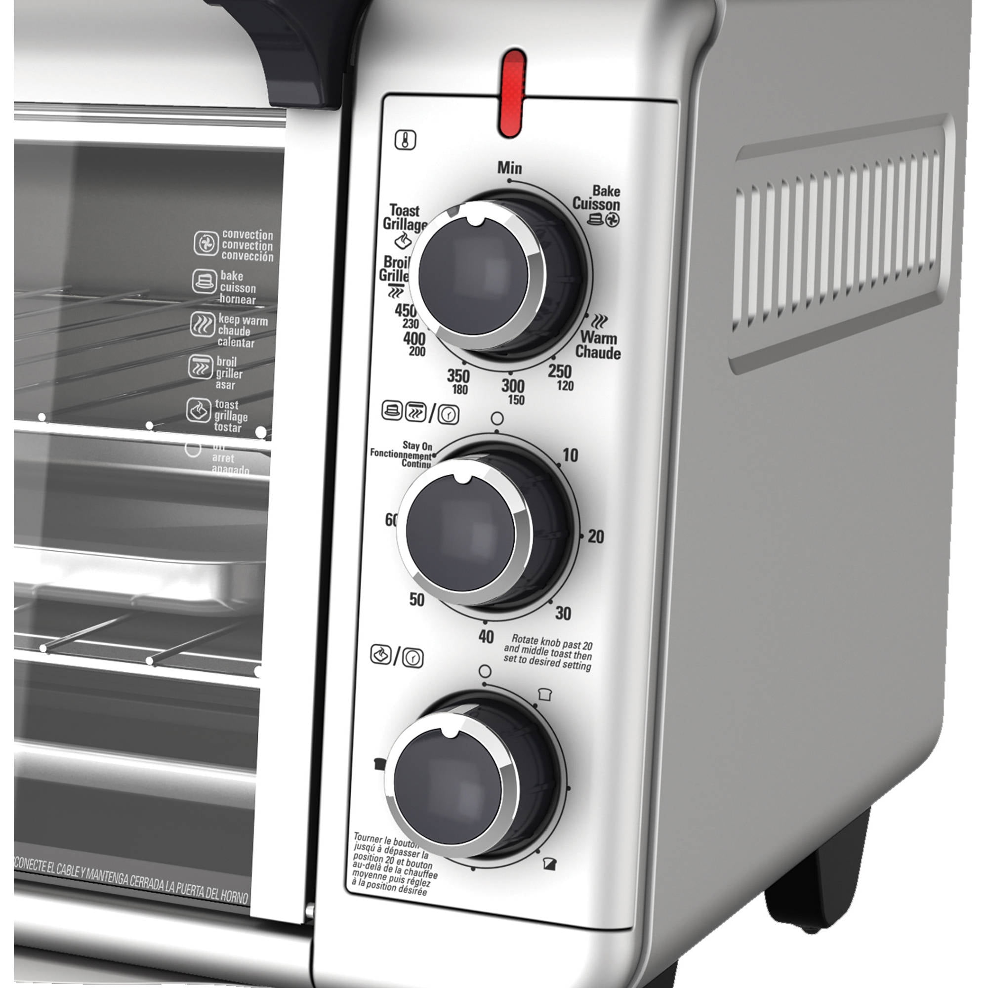 BLACK+DECKER 6Slice Convection Countertop Toaster Oven Silver TO3000G