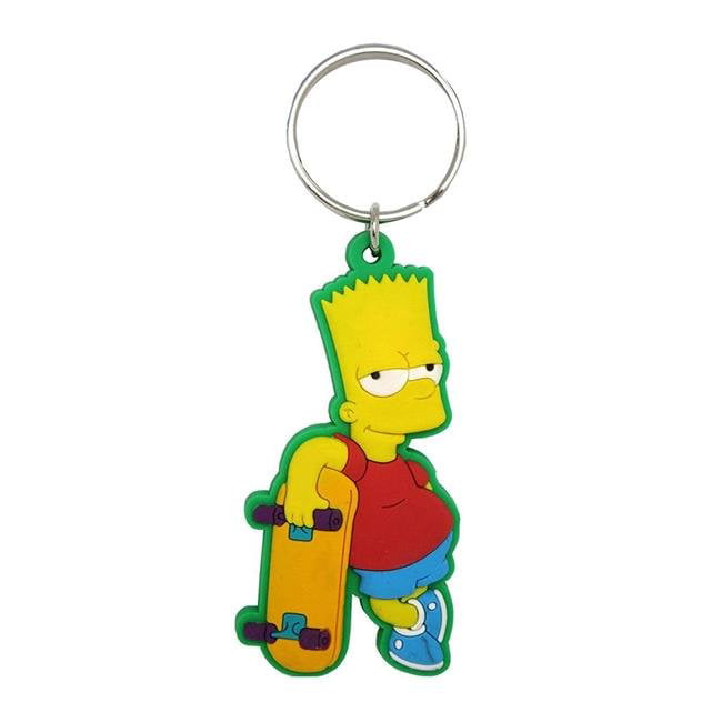 Fox The Simpsons Bart with Skateboard 3D PVC Key Ring 