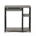 thumbnail image 5 of Furinno ABBOTT Wood Computer Desk with Bookshelf in French Oak Gray/Black, 5 of 5